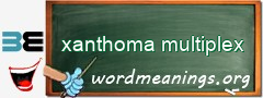 WordMeaning blackboard for xanthoma multiplex
